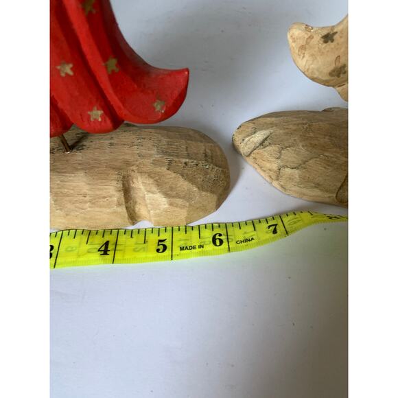 Vintage Pair of James Haddon Wooden Angels on Stands - Picture 8 of 8